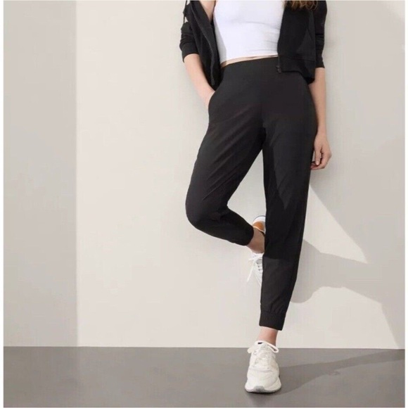 Athleta Brooklyn Ankle Pant Jogger Black 14 Tall Black - Picture 16 of 16